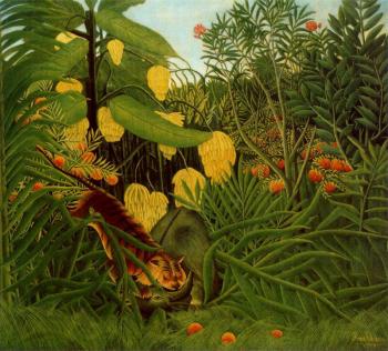 Henri Rousseau : Fight Between a Tiger and a Buffalo